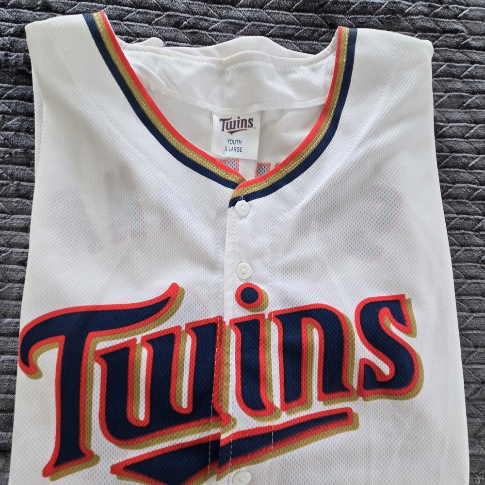 NFL Kids Jersey - White with Red, Navy, and Gold Trim